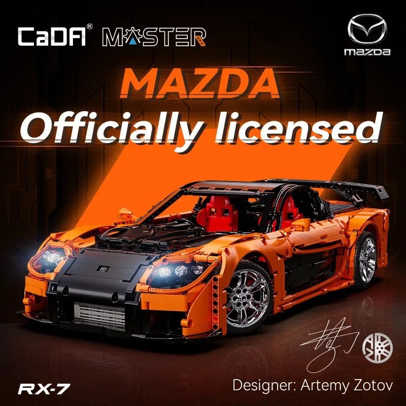 Double Eagle Cada 1:8 Moc Artemy Zotov Racing Car Rx-7 التحكم عن بعد سيارة رياضية بنة نموذج هدية #5