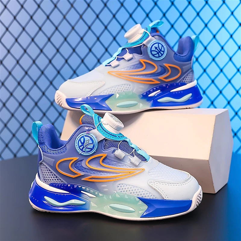 

Childrens Boys Sneakers New Breathable Mesh Outdoor School Running Kids Basketball Shoes Luxury Design NonSlip Boys Sports Shoes
