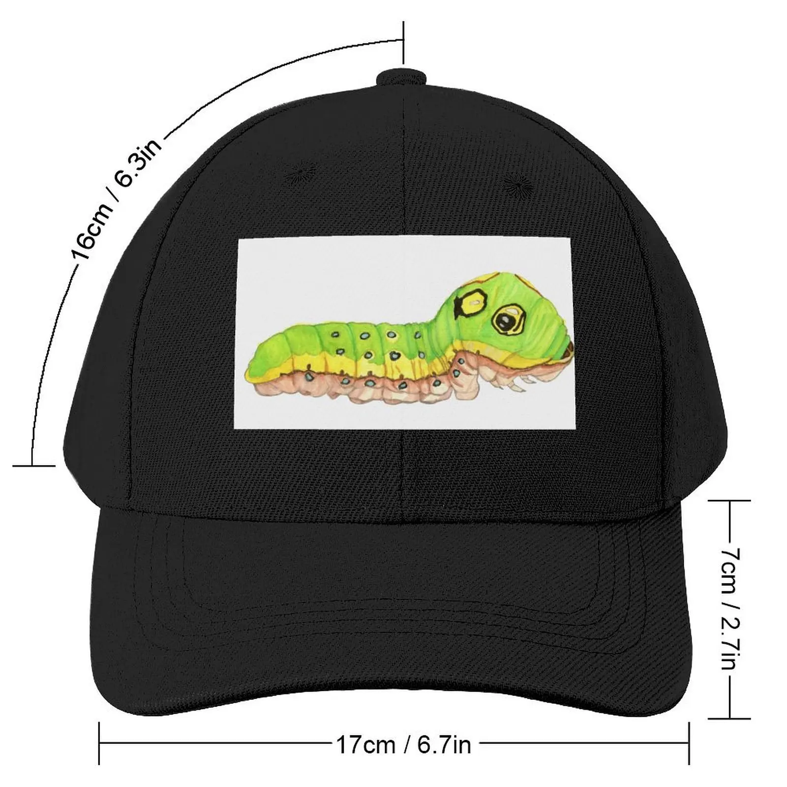 Neon Swallowtail Caterpillar Baseball Cap Anime hard hat Hats For Men Women's