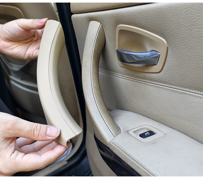 LHD RHD Einfache Installation Schwarz Beige Links Rechts Innentürgriffabdeckung Für BMW 3er Serie E90 E91 E92 2004-2013 – Detail 8