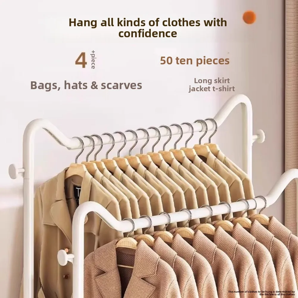 جديد للإزالة من الأرض إلى السقف شماعات سلة التخزين الطابق الدائمة معطف الرف ضوء الفاخرة الفضاء توفير تجفيف الرف الاستخدام الداخلي #5