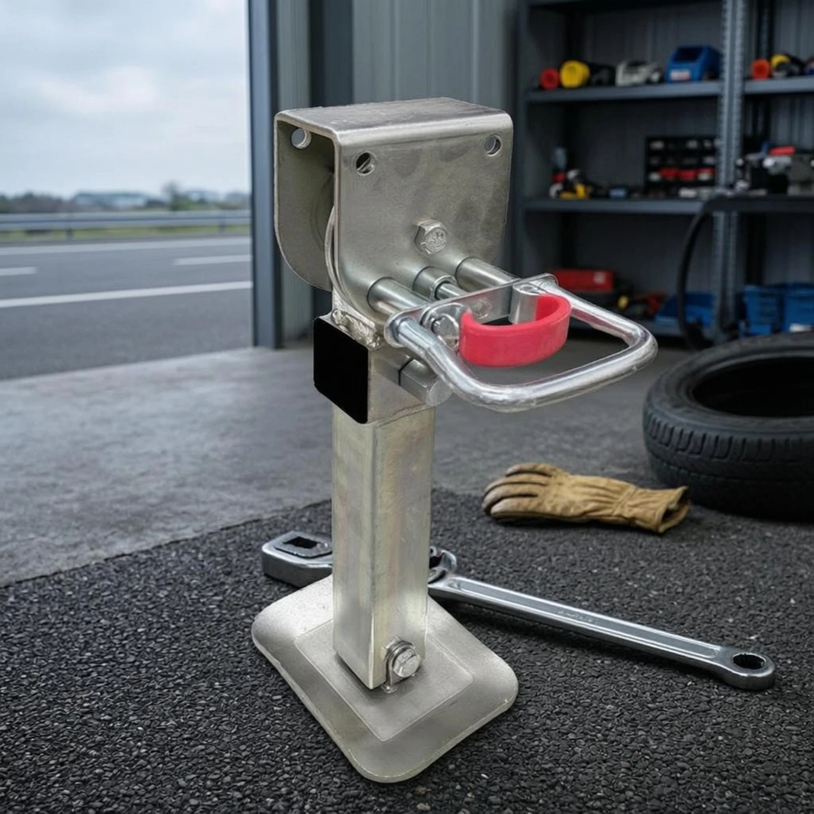 stabilisateur-de-vehicule-telescopique-a-manivelle-avec-poignee-rouge-et-hauteur-reglable