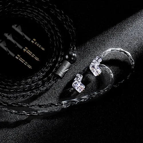 Imagen 2 del producto QKZ Q1 MAX auriculares Cable de Audio mejorado 16 soporte 352 núcleos 3 en 1 plateado MMCX QDC KZ C para QKZ HBB ZXT AS16 PRO ZSN PRO X