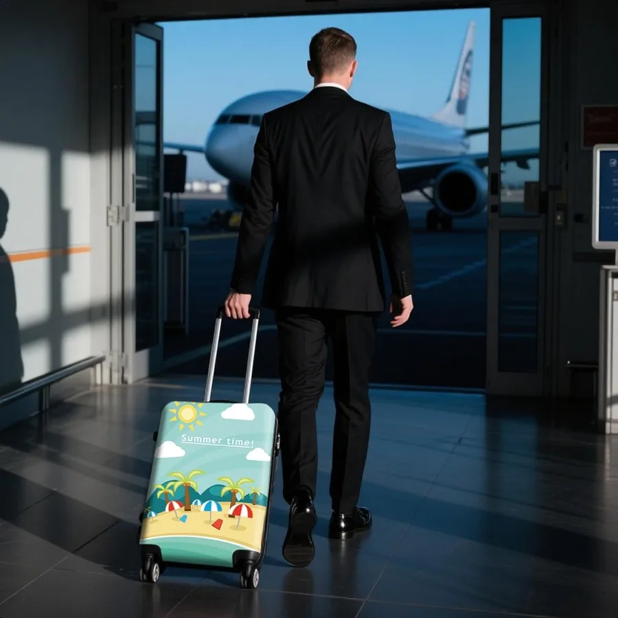 Travel Lage Cover Baggage Suitcase Cover Protector Skins 1832 Inch Beach M (for 2224 inch lage )