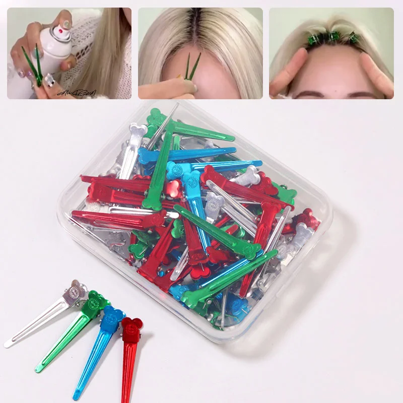 

45/65Pcs Colorful & Silver Mini Barber Hairdressing Clips Heat Resistant Metal Hairpin for pro Salon & Household Haircut Styling
