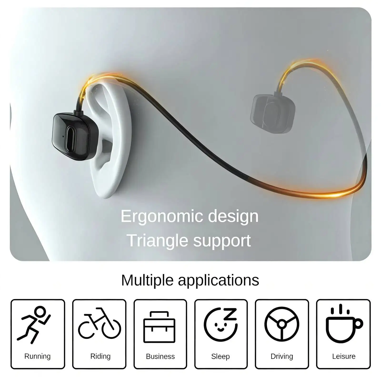 

Наушники с костной проводимостью Bluetooth для спорта, водонепроницаемые IPX8, со встроенной памятью 32 ГБ, сверхдолгим временем работы от батареи, для плавания и бега