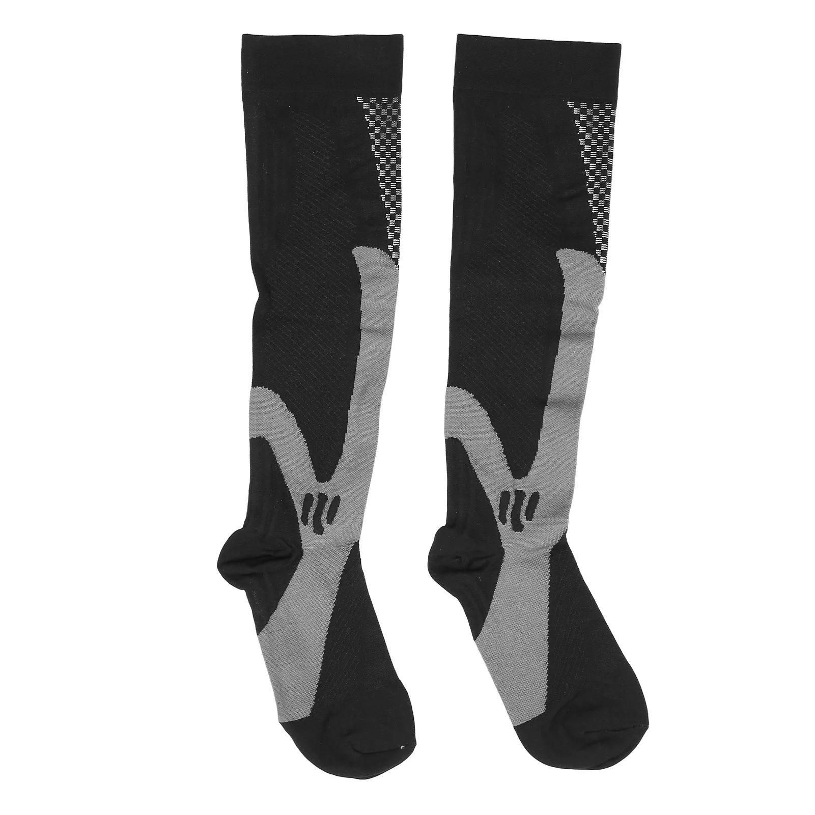Calf Sports Socks Knee High Calf Compression Socks Prevent Slip Nylon Sweat Absorbent Breathable for Running for Athletes