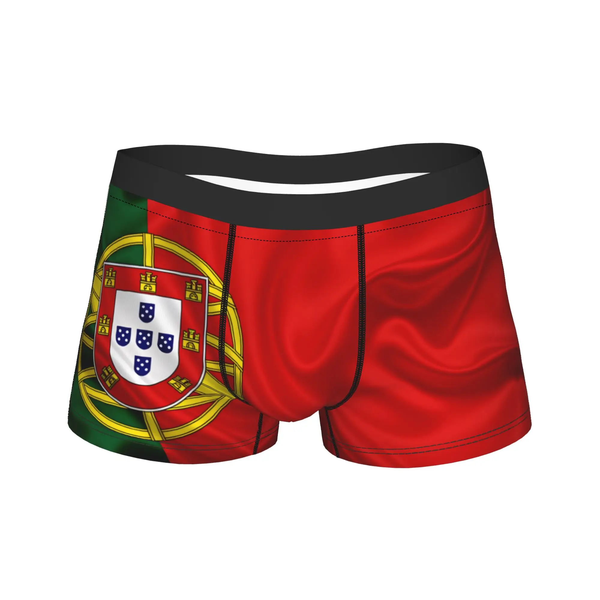 

Flag of Portugal Underwear Males Panties Pattern Classic Boxer Shorts Trenky Boxer Brief Plus Size 2XL