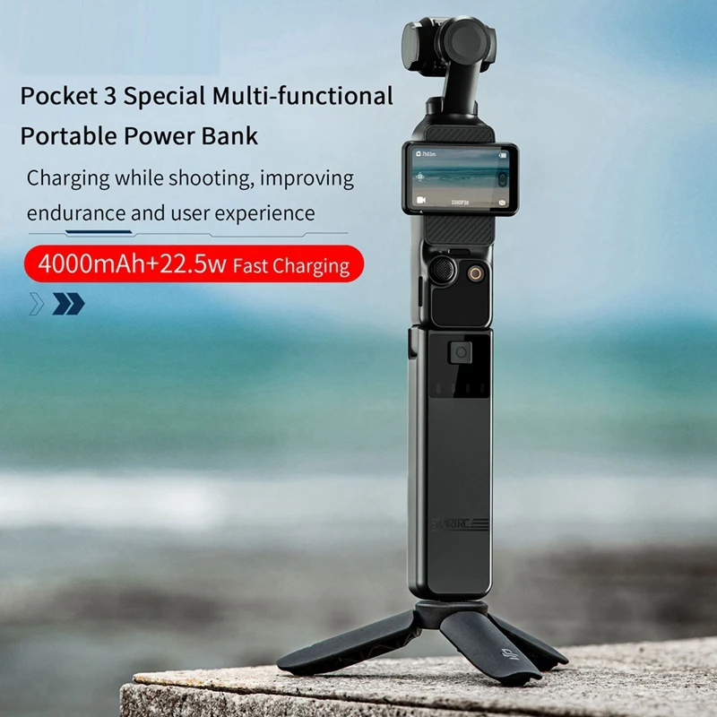 STARTRC Charger Bank For DJI Osmo Pocket 3 Mobile Power Bank 4000Mah Battery Handheld Fast Charger Camera Extension Rod Durable