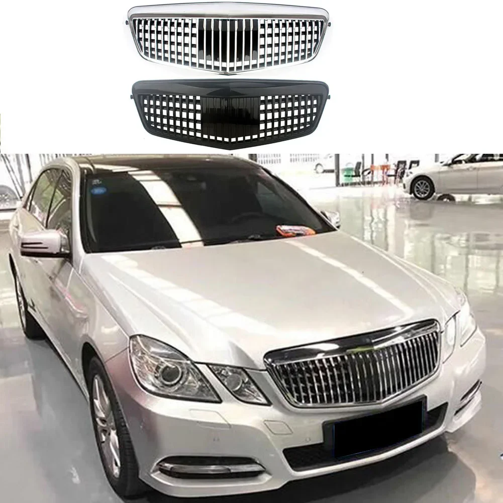 Car Front Racing Facelift Bumper Grill Upper Grille Cover For Mercedes-Benz W212 E-Class 2009-2013 Maybach Style