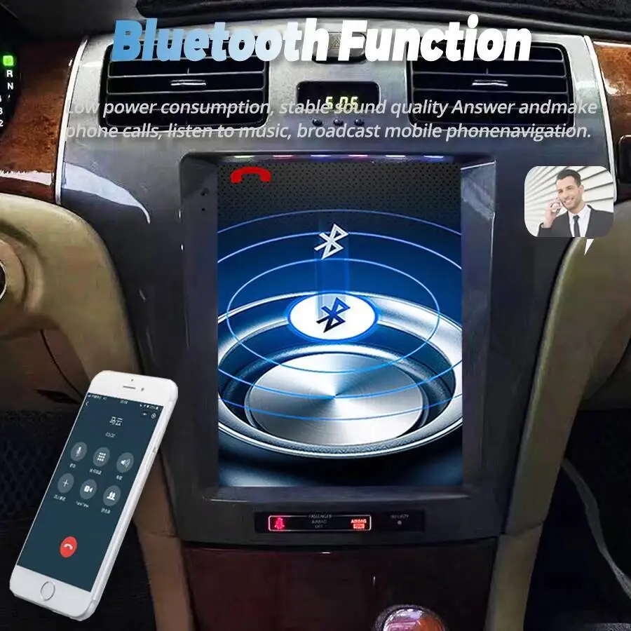 9.7'' GPS Wireless CARPLAY Stereo Vertical Screen Head Unit For Lexus ES300 ES330 XV30 ES 330 2001-2005 Android 15 DVD Car Radio