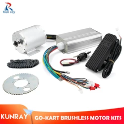 Kunray Brushless DC Motor Electric Bikes Motor 1000W-3000W 36V-72V with Speed Controller  for Scooters Go-Karts Motor