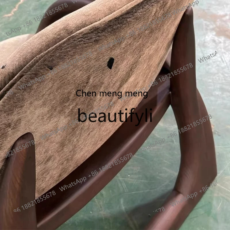 Medieval wabi-sabi minimalist designer retro old single sofa chair, B & B leisure armchair