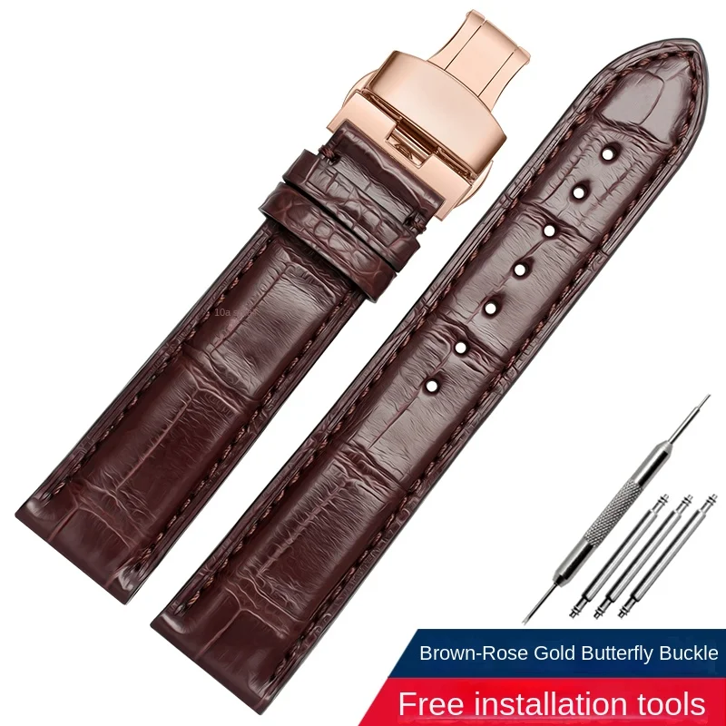 Highend belly crocodile strap For Longines Patek Philippe PP Calatrava 5227 5296 BREGUET Classique bracelet brown watchband belt