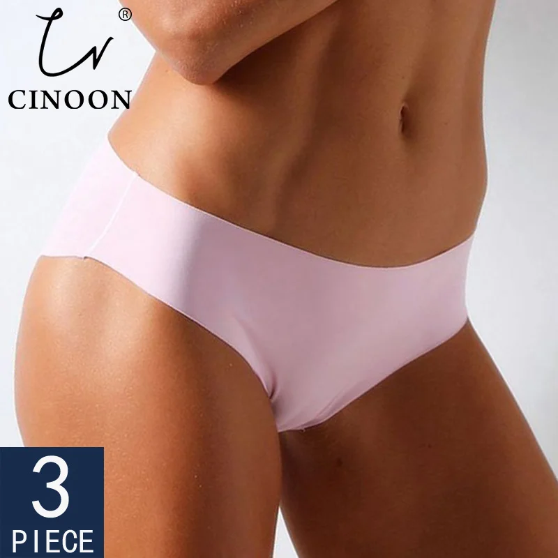 CINOON 3Pcslot Fashion Women Seamless Panties Ultra-thin Underwear Comfort Intimates Sexy Lingerie Low-waist Female Briefs