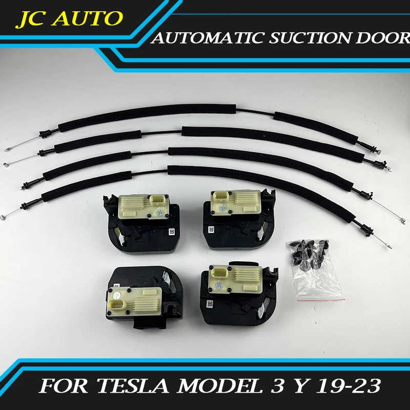 Electric Automatic Suction Door Fit for Tesla Model 3/Y 2019-2023 Brake Closing Soft Close Anti Pinch Automatic Locks Switch