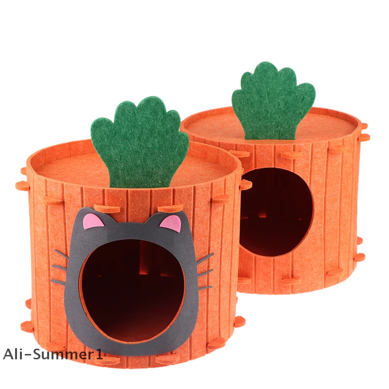 【E】قفص القطط، عش القطط، لوح خدش للقطط، 2 في 1، فيلا للحيوانات الأليفة مقاومة للاهتراء وغير القشرة #1