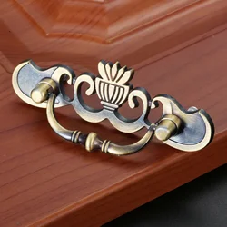 1Pc 96*38mm Antique Bronze Pulls Handle for Kitchen Cupboard Drawer Cabinet Door Retro Jewelry Chest Metal Handle Furniture Knob