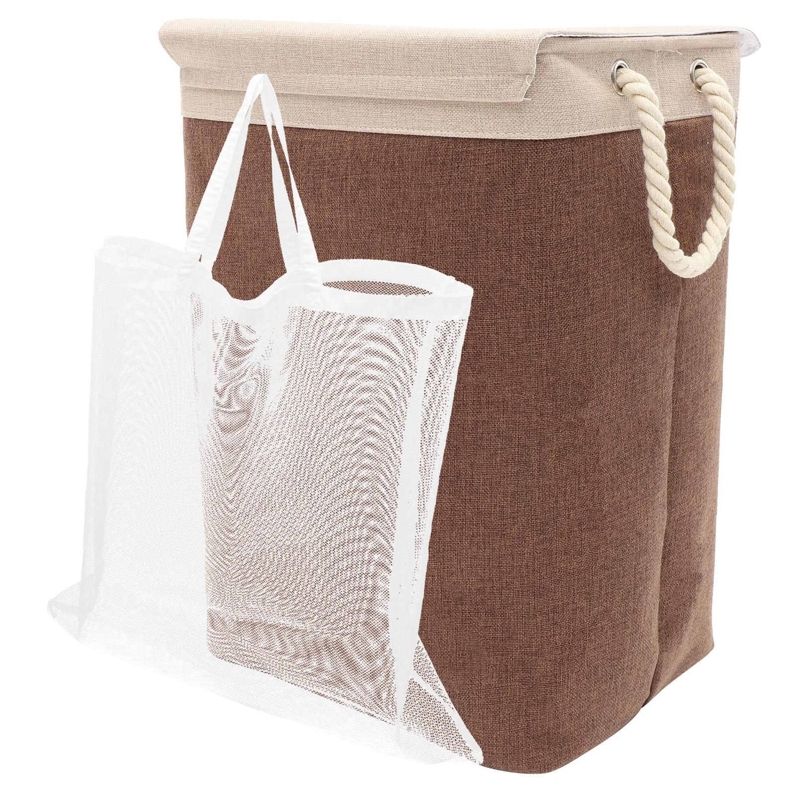 

Collapsible Laundry Basket Tall Clothes Hampers Dark Light Colour Foldable Large Capacity Breathable Mesh Premium