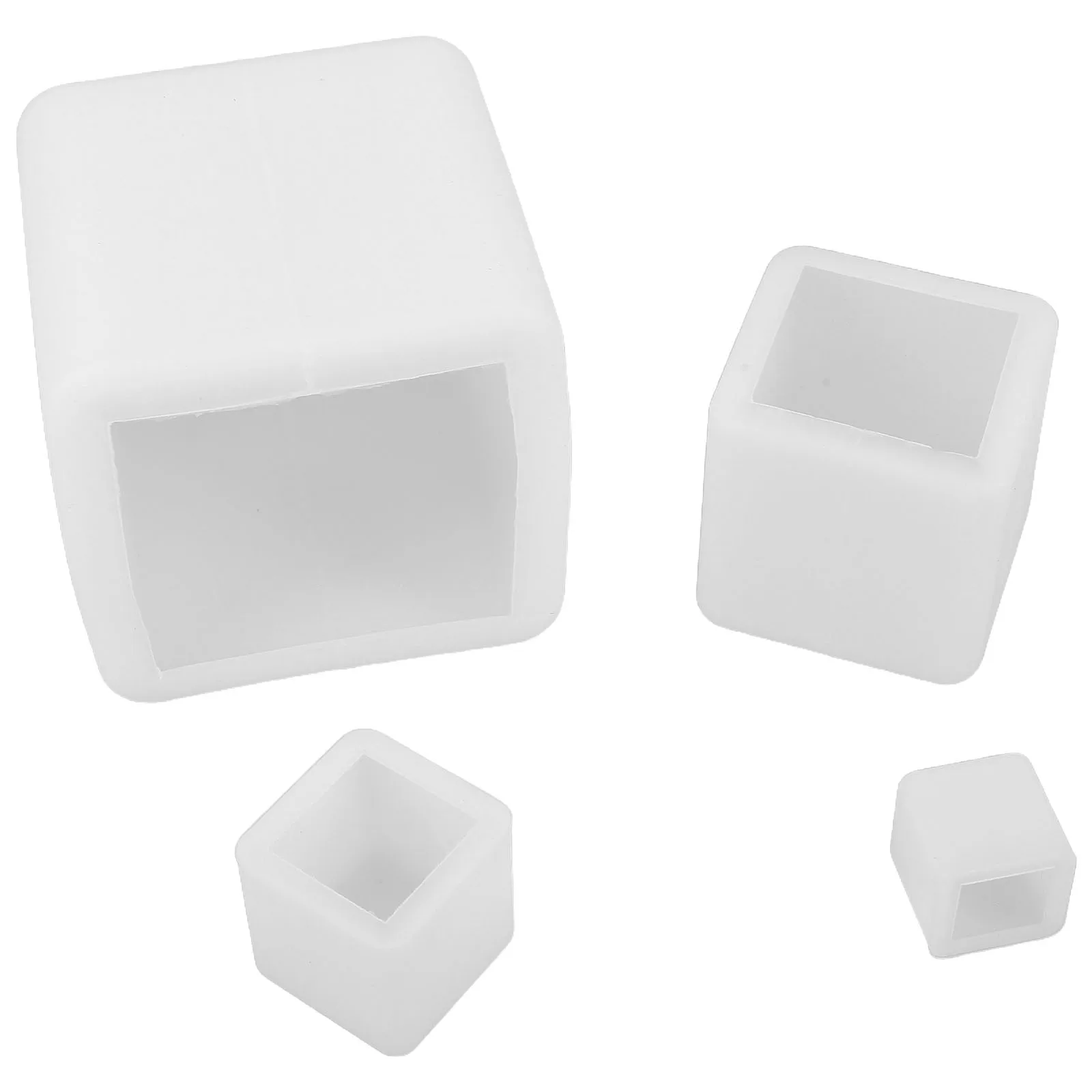 

4 шт. квадратные формы из силиконовой смолы, литейные формы для DIY, декор для мыла, форма для куба из эпоксидной смолы