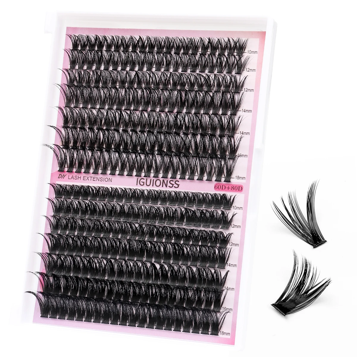 IGUatine-Extensions de cils, grappes de cils, bricolage, maquillage, SS, 60D, 80D