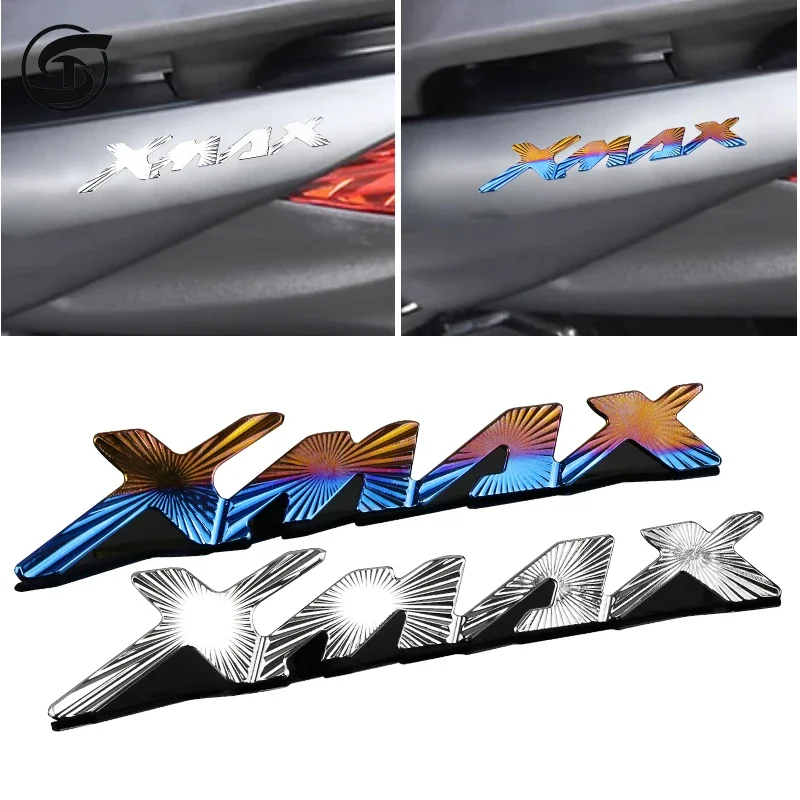 Naklejki dekoracyjne 3D do motocykli Moto aluminium do Yamaha XMAX 125 XMAX 300 TECH MAX Emblemat Naklejki XMAX 125 300 Zmodyfikowane