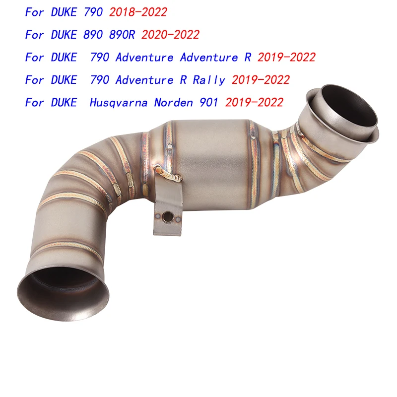 

Slip On Motorcycle Middle Connect Pipe Mid Link Tube Stainless Steel Exhaust System Modified For Duke790 890ADV