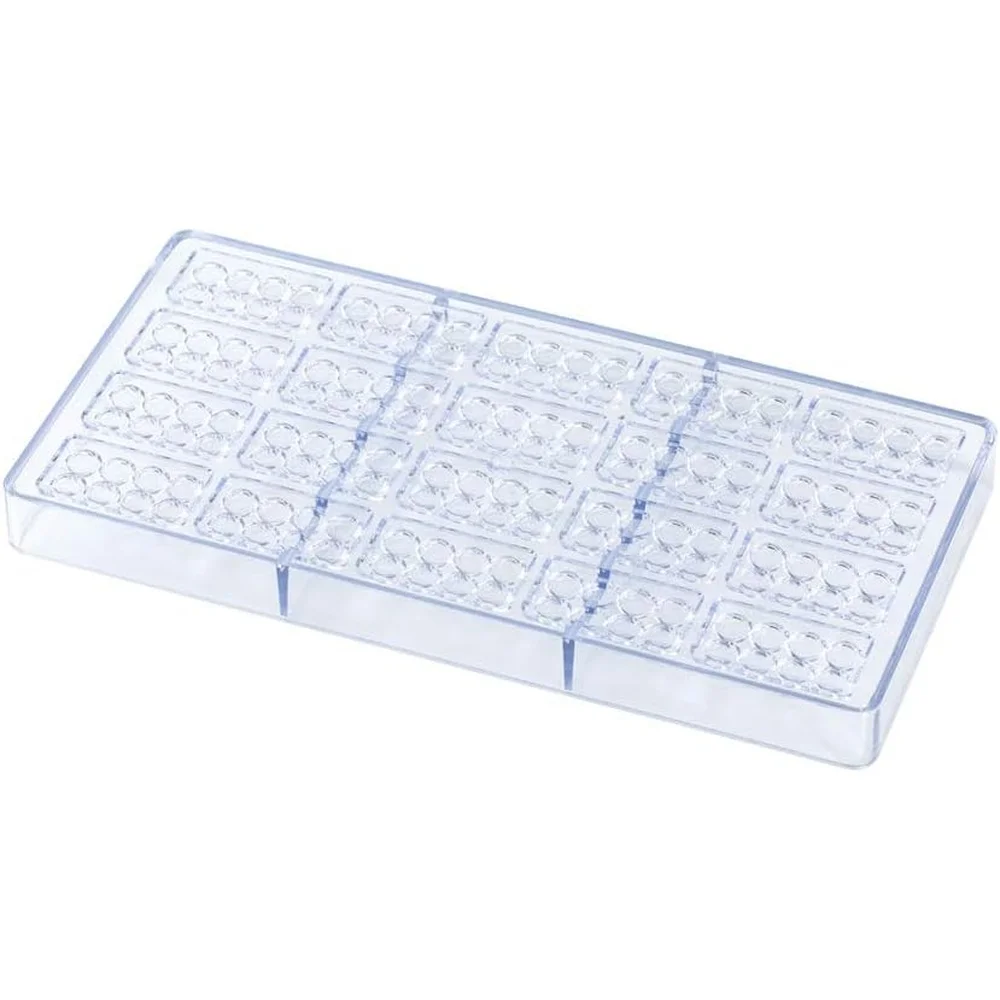 Building Block Chocolate Candy Mold 20 Cavity Polycarbonate Freezer-Safe Mold Jello Sweets Treats 10.8 x 5.3 Inch