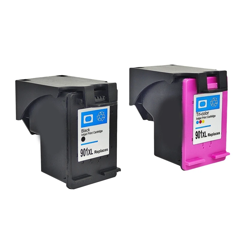 Remanufactured 901XL Ink Cartridge Black Color, Tri-Color Replacement for HP 901XL Pack for Officejet4500 J4500