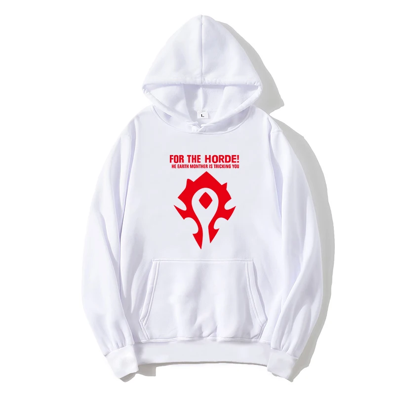 Printed 2024 New Fashion Hoodie Men's Hoodie and Sweatshirt World of Warcraft Tribes and Alliance LOGO Size S-3XL