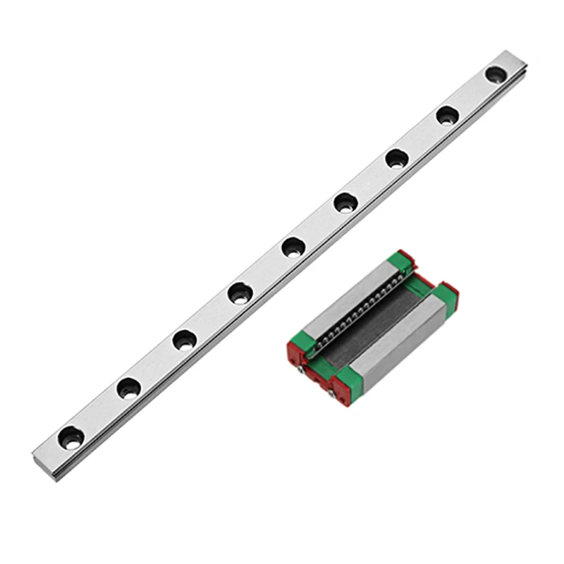 2pcs MGN Linear Guide + 4pcs MGN Slider MGN7H/C MGN12H/C MGN15H/C MGN9H/C 250 300 350 400 450 500mm Miniature Linear Guide Rail