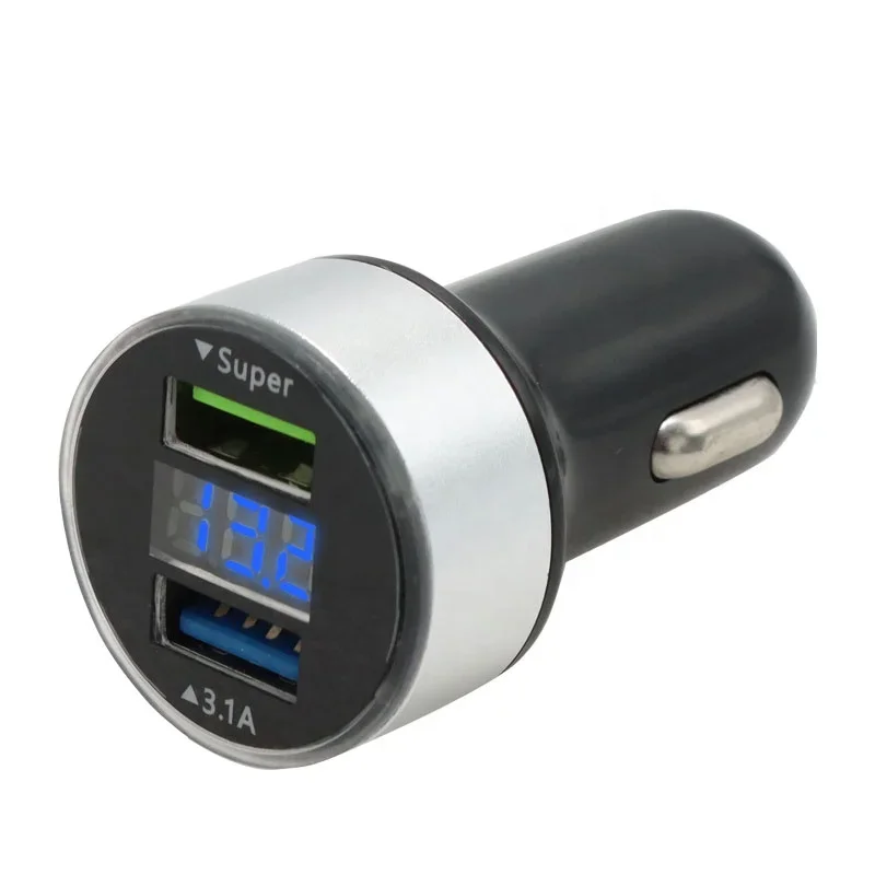 High-Power Car Charger with 66W Dual Usb Ports Super Fast Charging Conversion Plug, Universal Phone Model Flash Charging