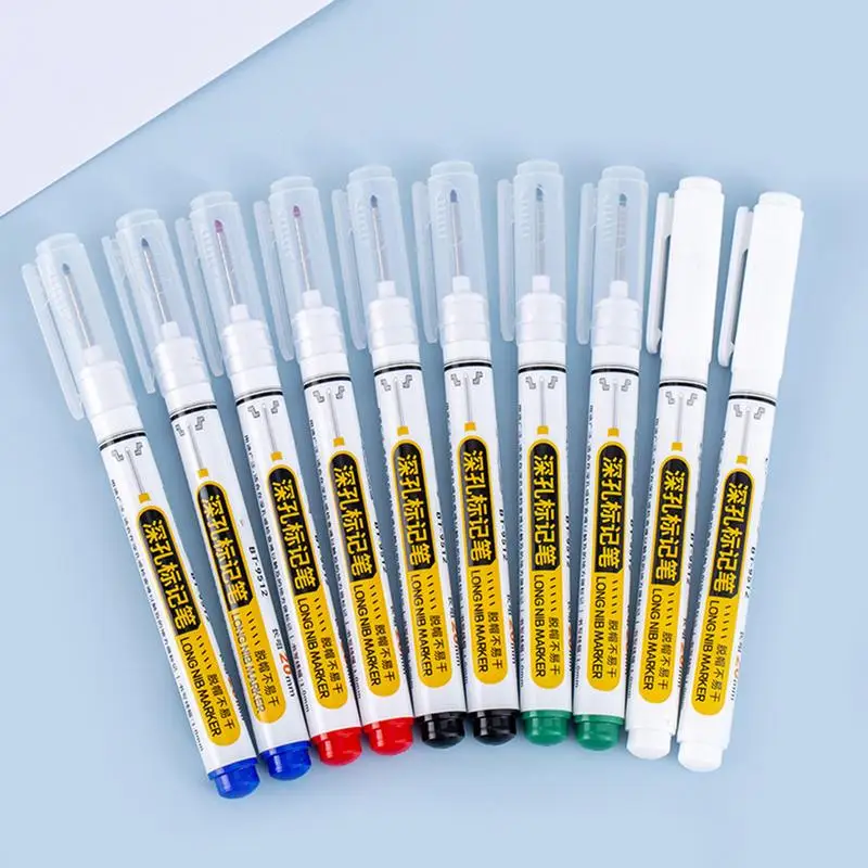 

Многоцелевой красочный маркер для глубоких сверл, длинный наконечник, водонепроницаемые маркеры для ванной комнаты, деревообработки, длинная головка, плотницкая ручка