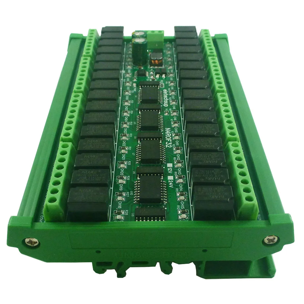 32CH RS485 Modbus RTU PLC Relay Module Low Power Intermediate Relay Output Board Compact Control Module