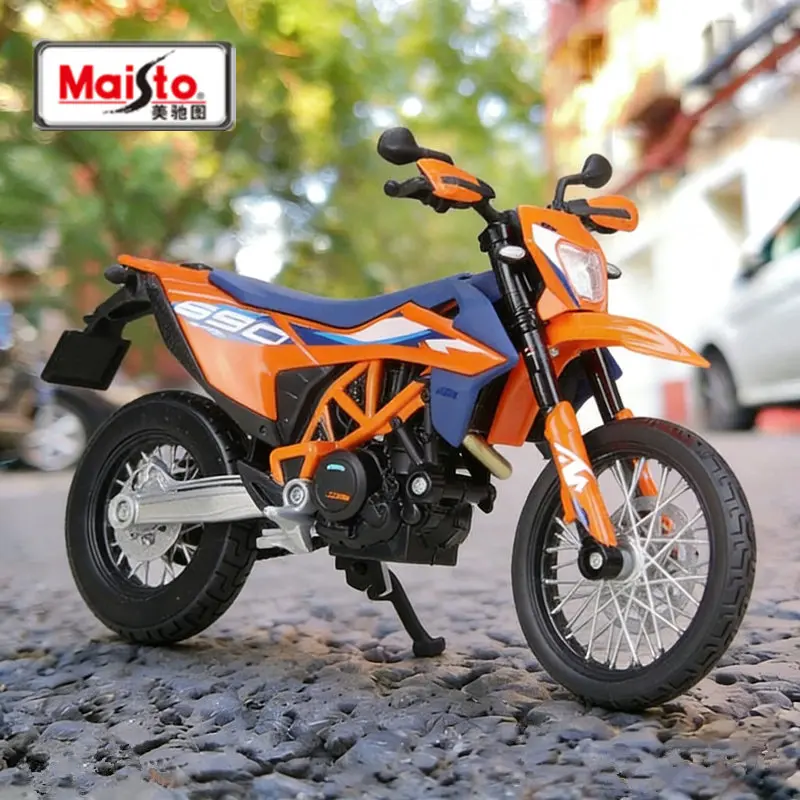 

Maisto 1:12 KTM 690 SMC R 2023 Alloy Racing Motorcycle Model Diecasts Metal Cross-country Motorcycle Model Simulation Kids Gifts