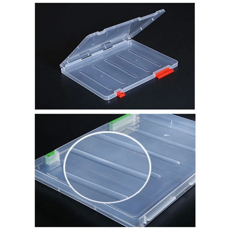 Waterproof File Storage Boxes Portable PP Transparent Document Paper Sorting Clear Filling for Case Box Protect Document