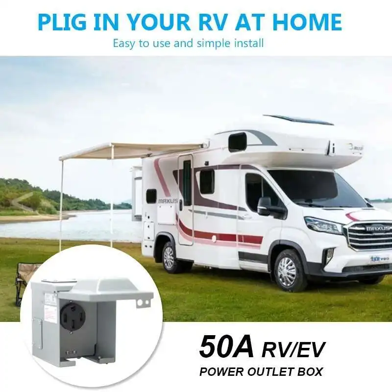 Painel de tomada de energia nema 14 50 TT-30R 50a ip66 à prova d'água à prova de poeira fácil para instalar conector externo para barco rv