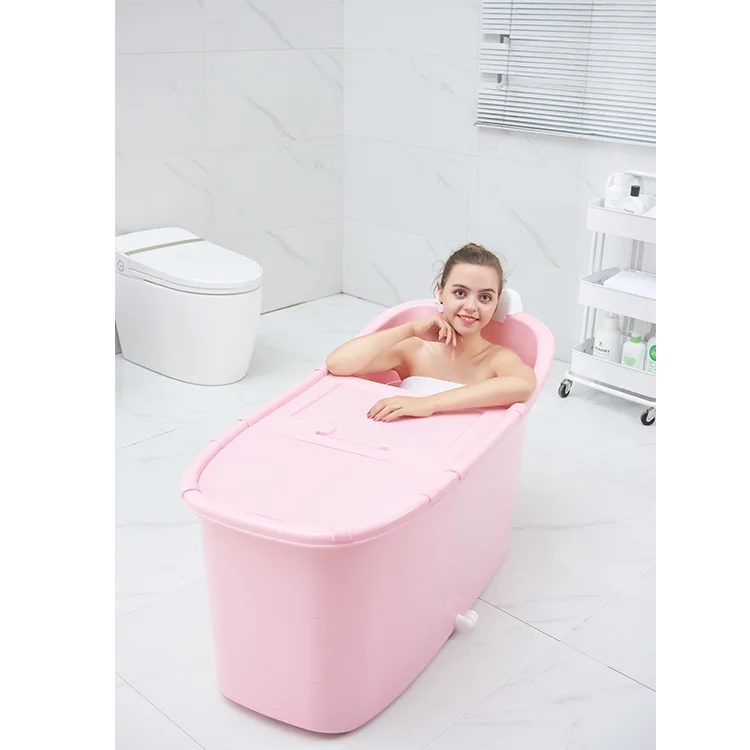 Single Adult Drinking Water Bathroom Freestanding Removable Plastic Adult Bathtub Adult Plastic Bathtub