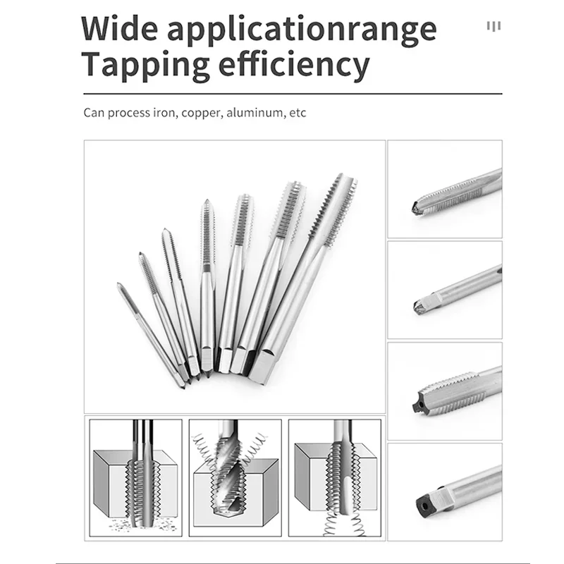 ExactBit Right Hand Thread Tap HSS Machine Plug Tap Metric Screw Tap Drill Thread Tool M2 M3 M4 M6 M7 M8 M10 M12 M14 Hand Tools