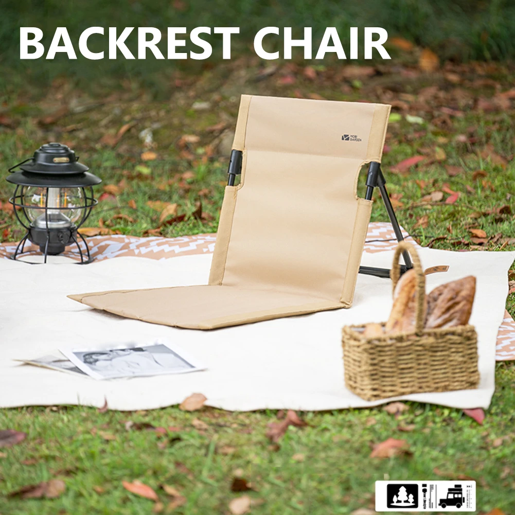 Camping Folding Chair Portable Outdoor Chair Backrest Seat Chair with Storage Bag Portable Camping Equipment Beach Lazy Chair