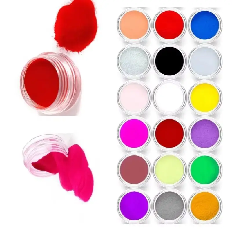 18 Colors Acrylic Powder Crystal Powder Nail Art DIY Carving Design Acrylic Powder Set Use With Acrylic Liquid Nail Art Tool