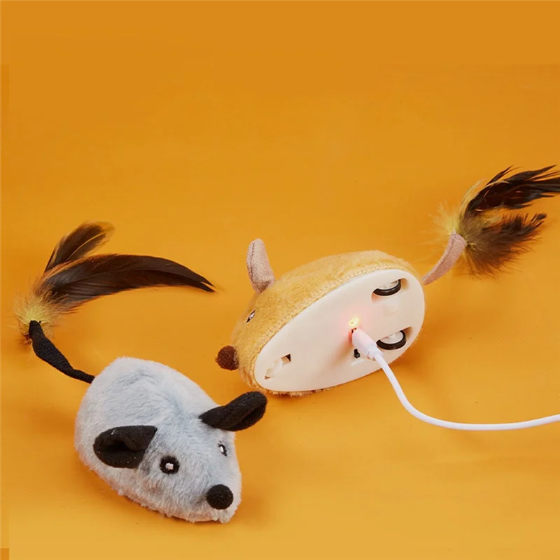 Interactive Cat Mouse Moving Cat Remote Control Cat Mice Electronic Moving Cat Self Play Gift-B09B