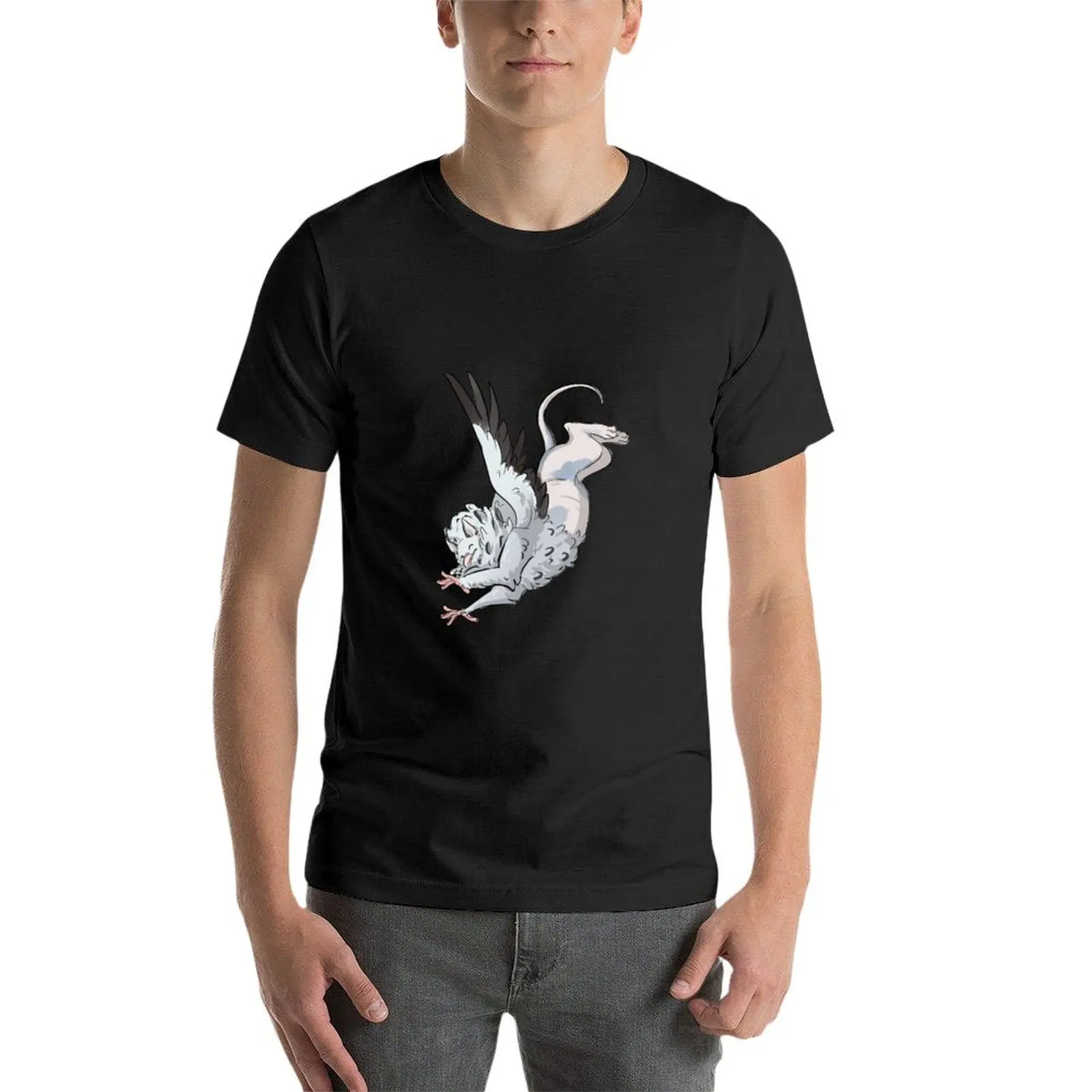 Jacobin-Men's Sphinx e Gryphon T-Shirt, Planície, Meninos, Animal Print, Campeão T-Shirts