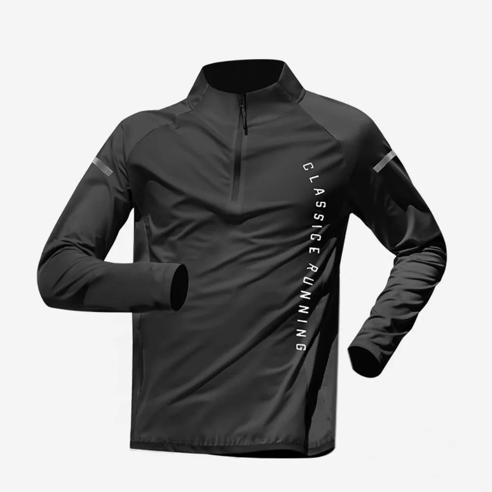 

Long Sleeved Men's Fitness T-shirt with Reflective Strip Quick Dry Sport Running Shirts Sportswear Tops Men Sport T-shirt Sport