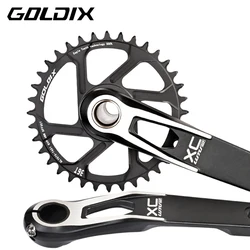 GOLDIX Bicycle Chainring Wide Narrow Teeth 30/32/34/36/38T Chainwheel for Sram 3-Bolt Bicycle Crankset Single Disc