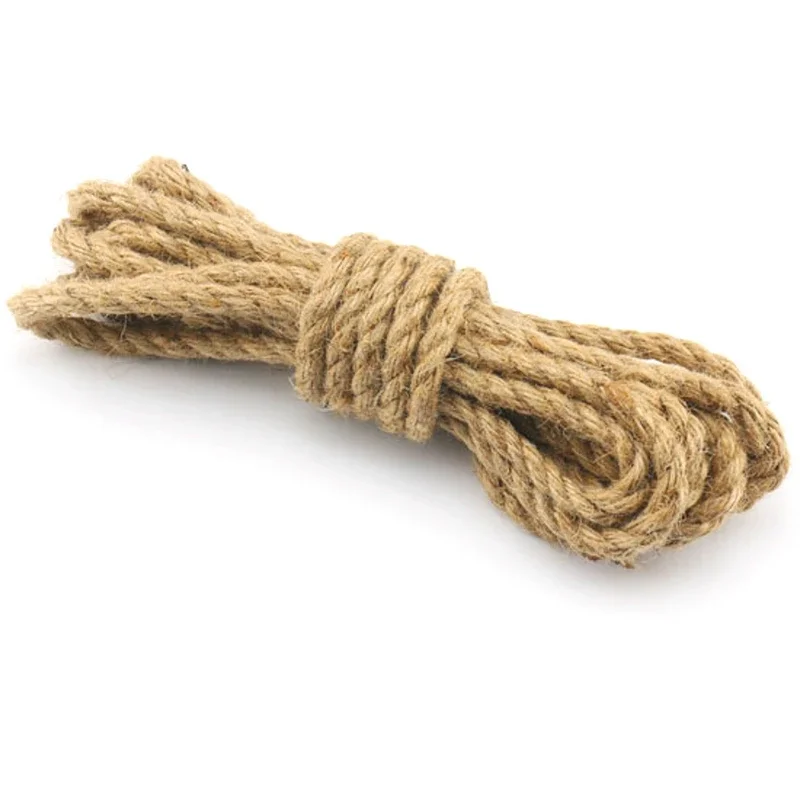 

0.23 Inch 6mm Natural Jute Hemp Rope Retro Style DIY Craft Cord Braided Rope Wedding Christmas Party Decoration Accessories