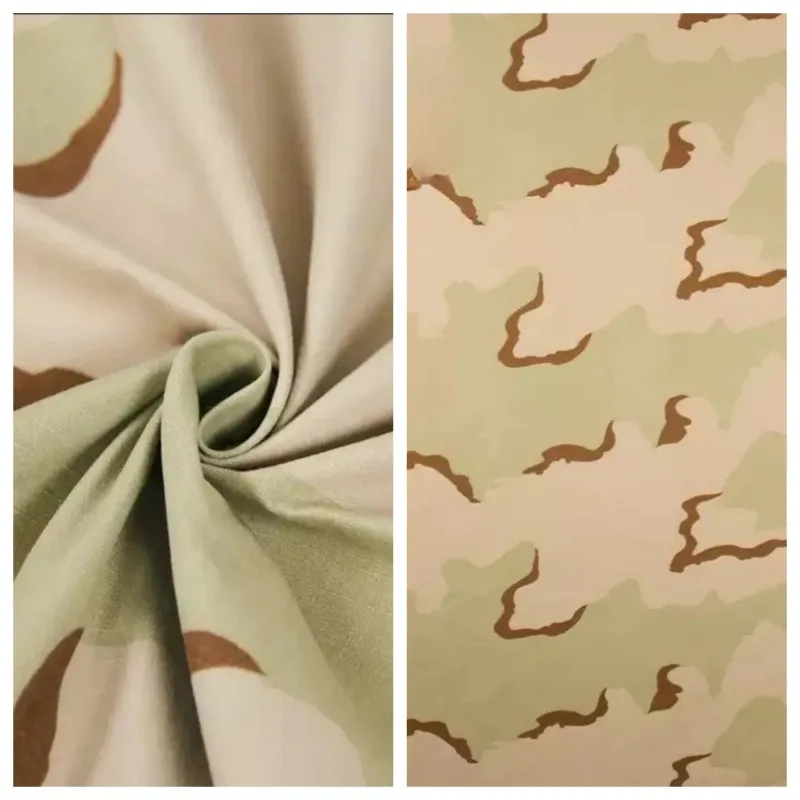 

Трехцветная камуфляжная ткань «Пустыня» из нейлона и хлопка в клетку, износостойкий материал для спецодежды, ткань для шитья, продается на метры