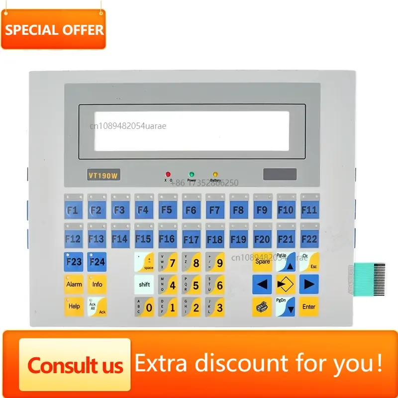 ESA VT190W VT190WA0000 Membrane Keypad Touch Button Switch Replacement Control Panel Film