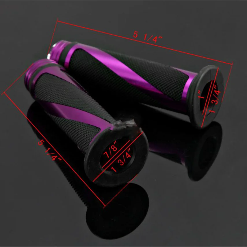 Motorcycle Hand Grip 7/8inch Handlebar Purple Stripe Motocross Handle Enduro for Ducati Monster Vespa Daytona 675 PCX125 ...