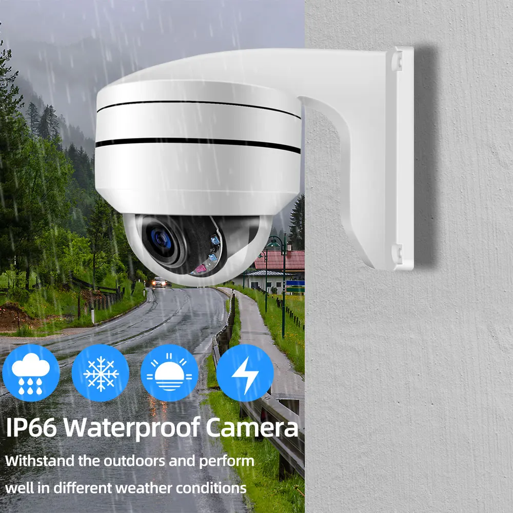كاميرا PTZ IP مع كشف الحركة ، رؤية ليلية ، صوت ، أمان CCTV ، 4K ، 8MP ، POE ، 5MP ، تكبير بصري 10X ، IP ، P2P ، خارجي ، IP66 #6